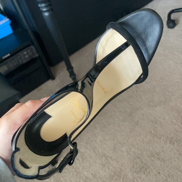 Athena Alta 100 Suede Patent Combination Sandals - Picture 9 of 12